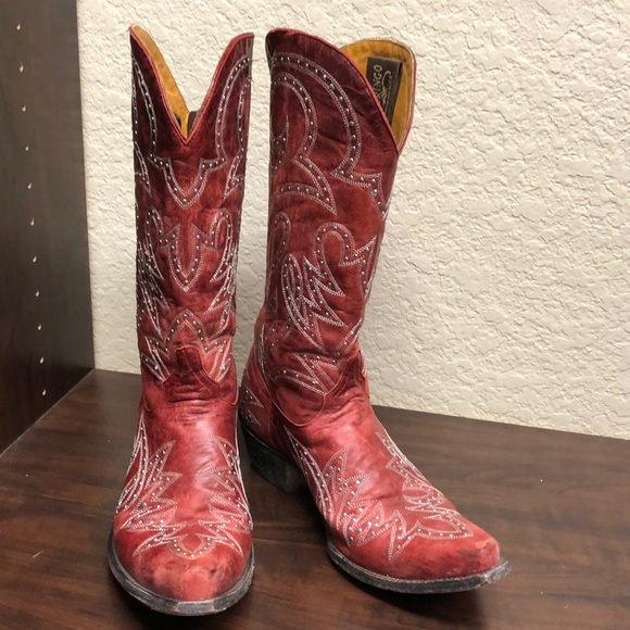 Old Gringo Shoes - Old Gringo studded red cowboy boots